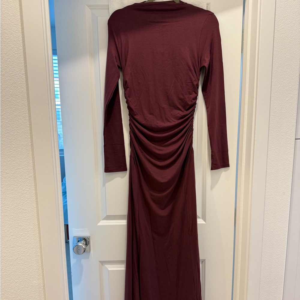 NWT’s Reformation Deep Plum Long Sleeve Dress
